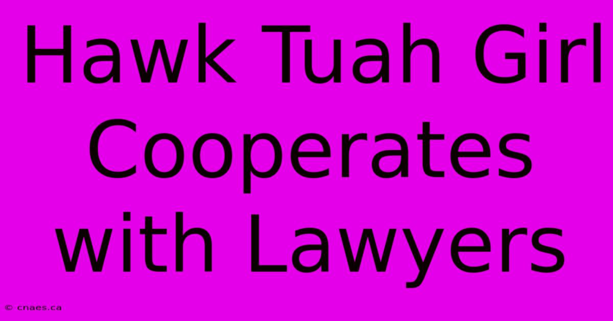 Hawk Tuah Girl Cooperates With Lawyers