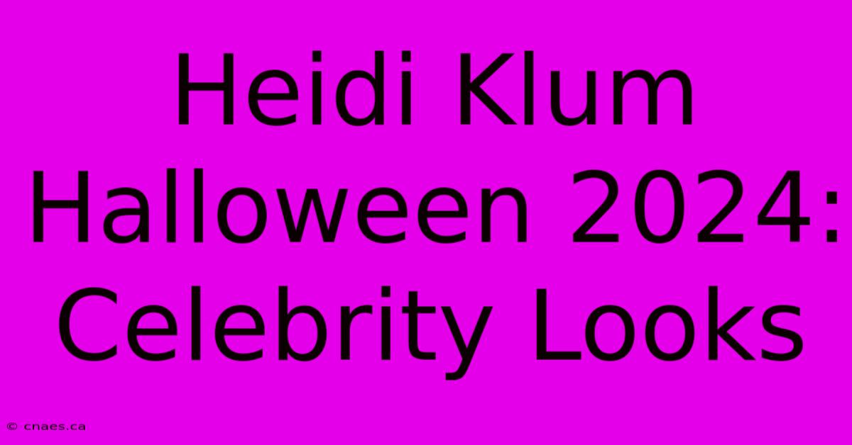 Heidi Klum Halloween 2024: Celebrity Looks 