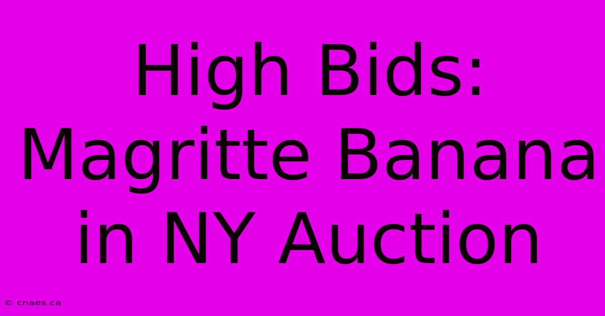 High Bids: Magritte Banana In NY Auction