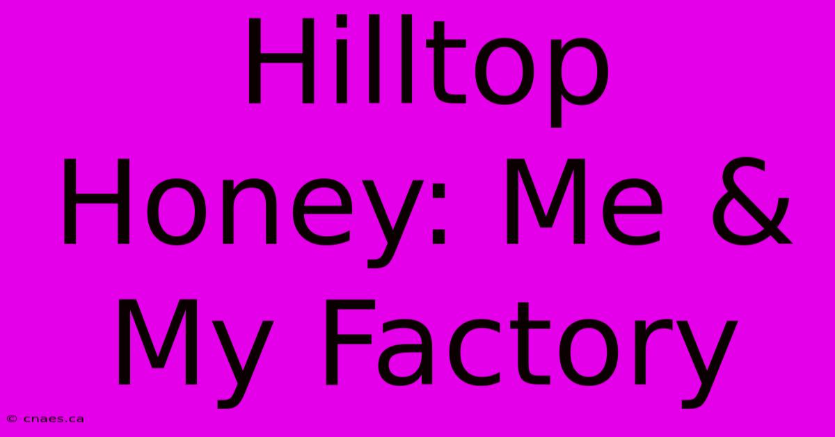 Hilltop Honey: Me & My Factory