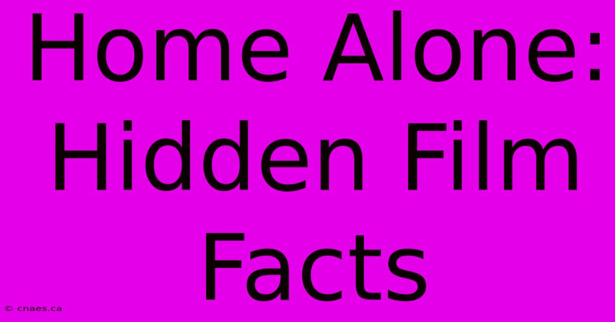 Home Alone: Hidden Film Facts