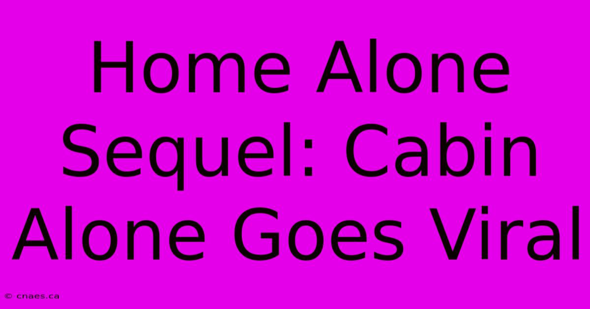 Home Alone Sequel: Cabin Alone Goes Viral