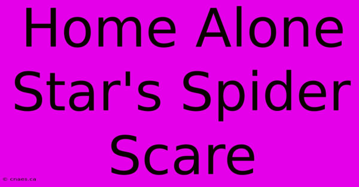 Home Alone Star's Spider Scare