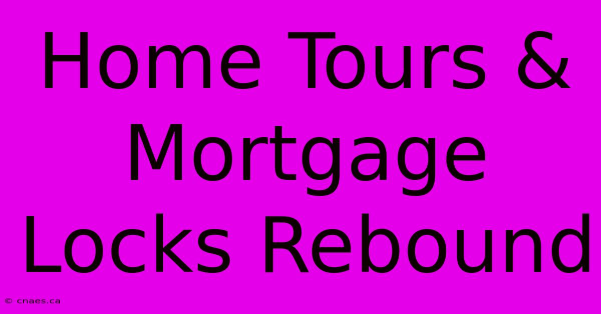 Home Tours & Mortgage Locks Rebound