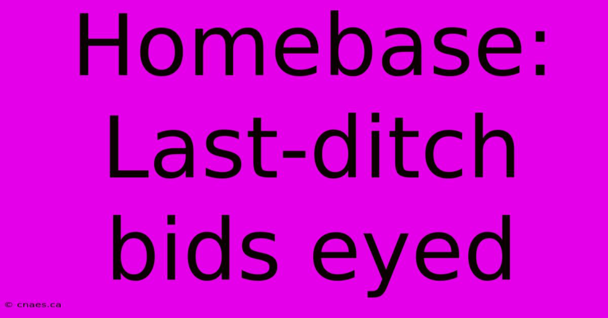 Homebase: Last-ditch Bids Eyed