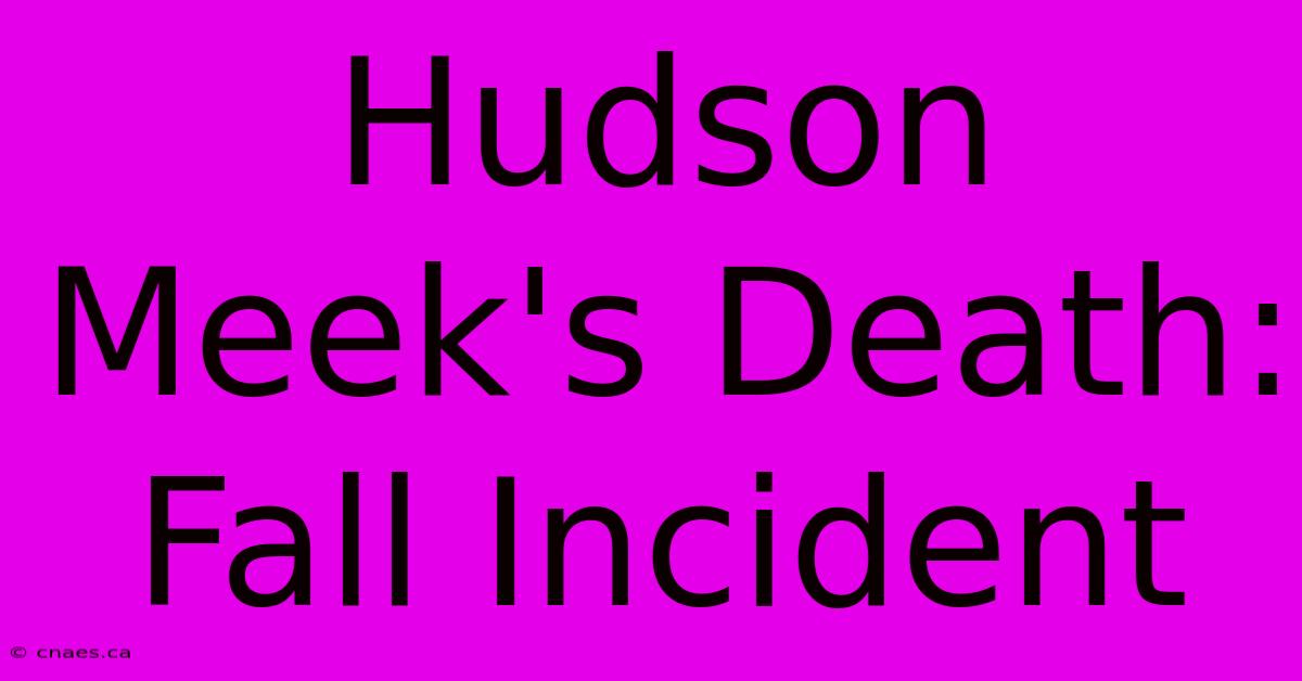 Hudson Meek's Death: Fall Incident