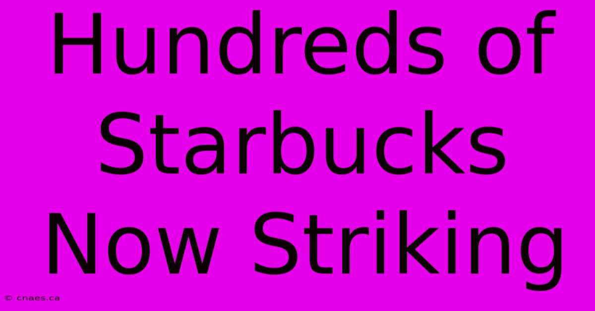 Hundreds Of Starbucks Now Striking