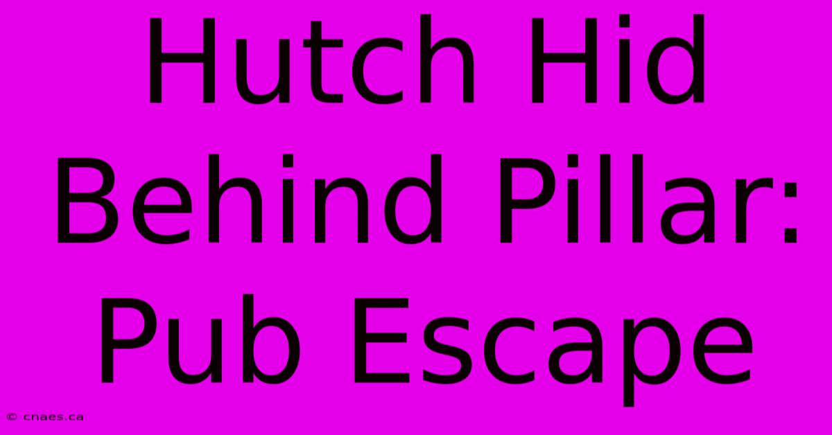 Hutch Hid Behind Pillar: Pub Escape