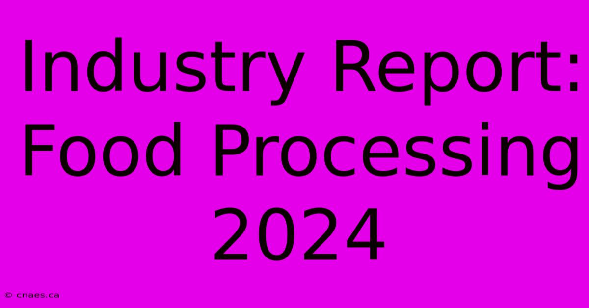 Industry Report: Food Processing 2024