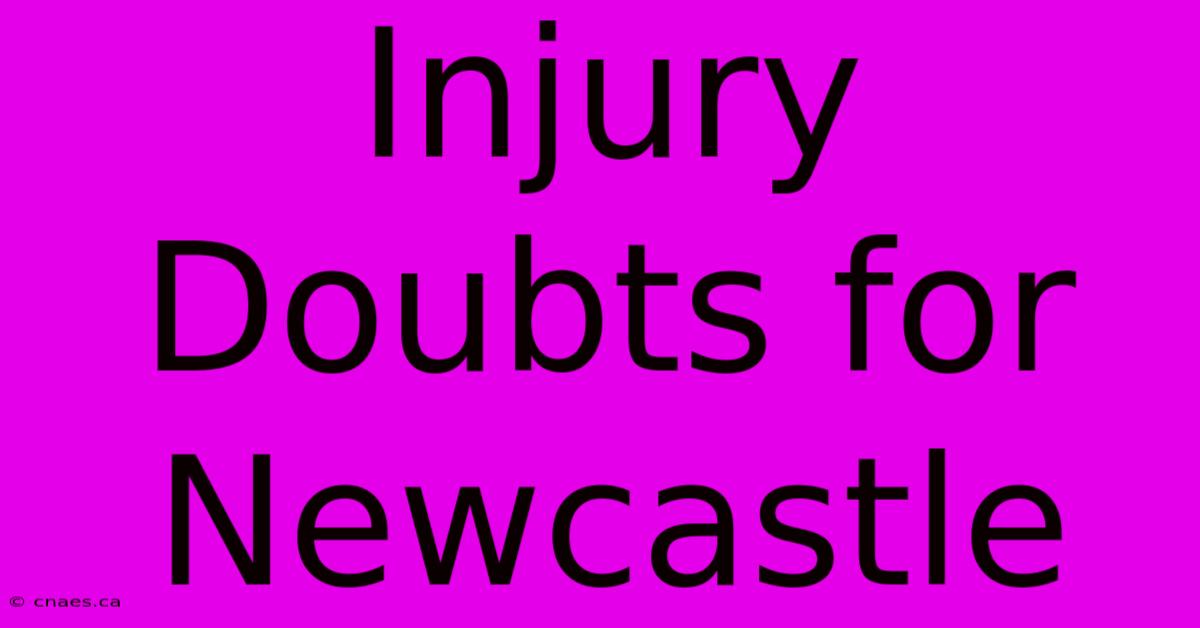 Injury Doubts For Newcastle