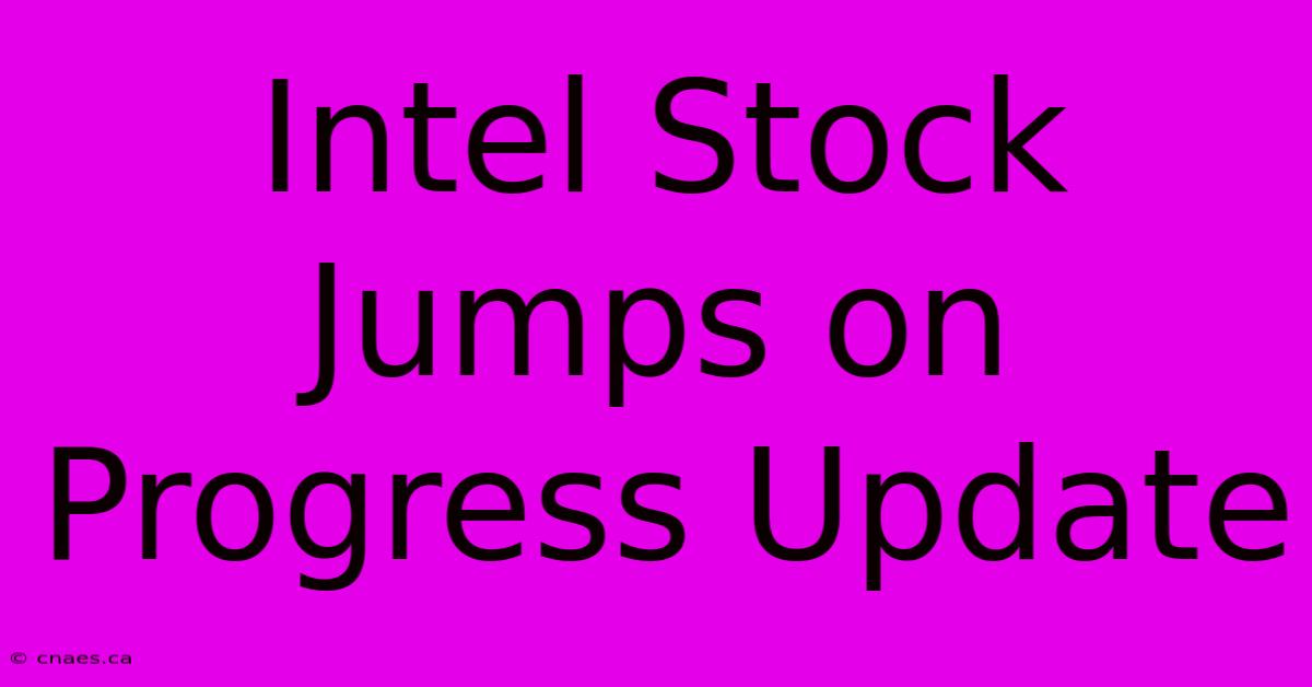 Intel Stock Jumps On Progress Update 