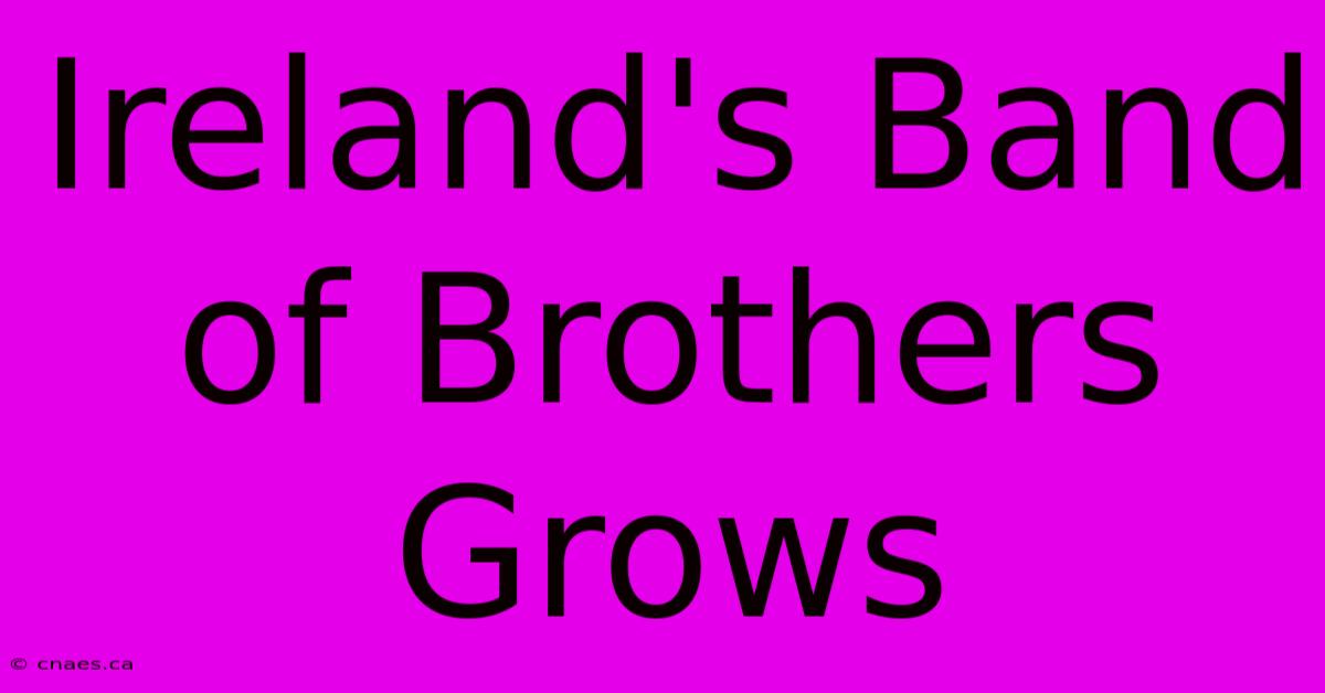 Ireland's Band Of Brothers Grows