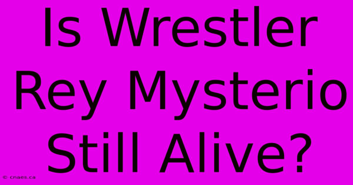 Is Wrestler Rey Mysterio Still Alive?