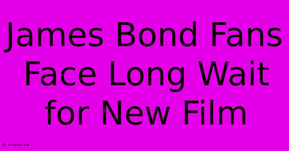 James Bond Fans Face Long Wait For New Film