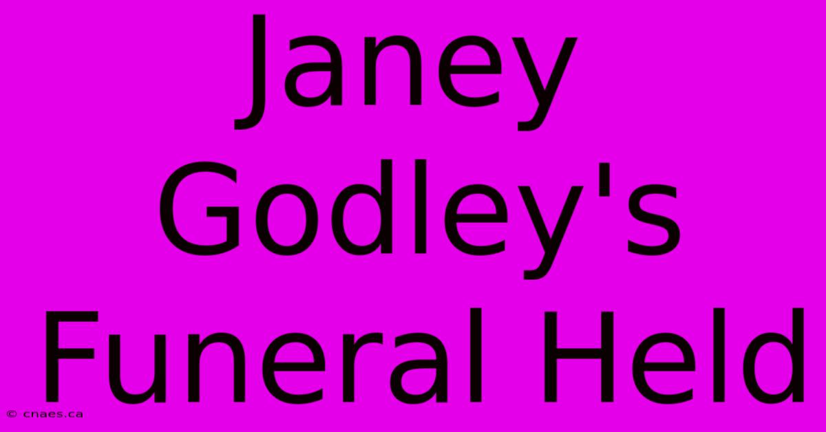 Janey Godley's Funeral Held