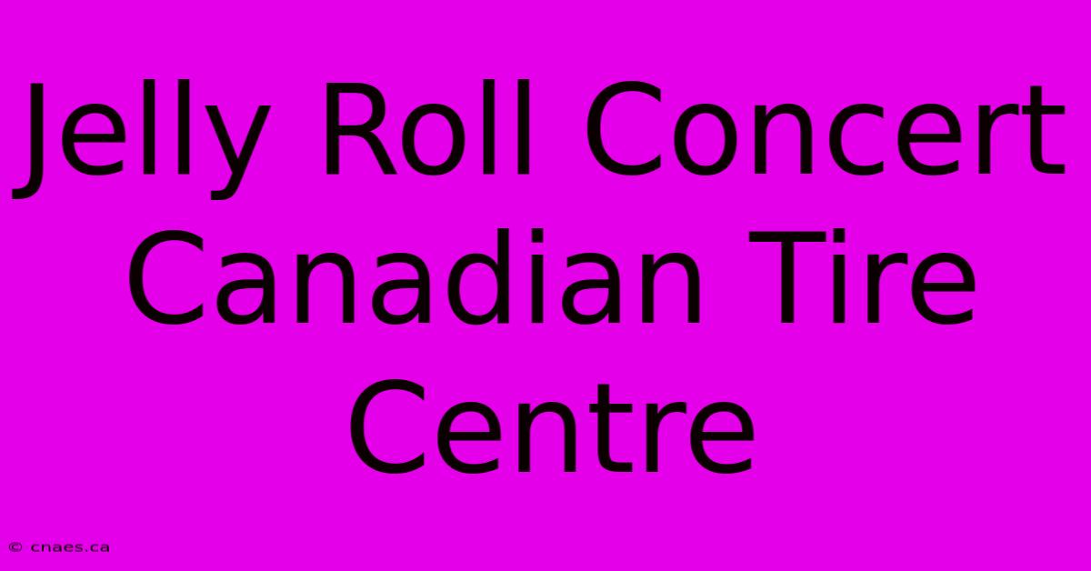 Jelly Roll Concert Canadian Tire Centre