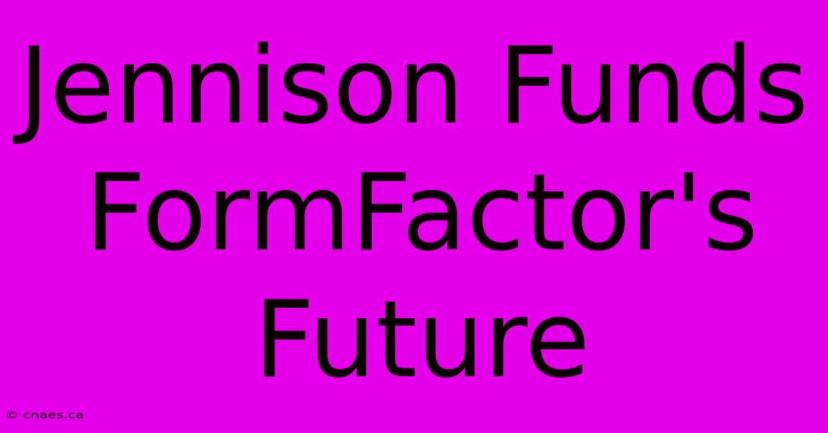 Jennison Funds FormFactor's Future