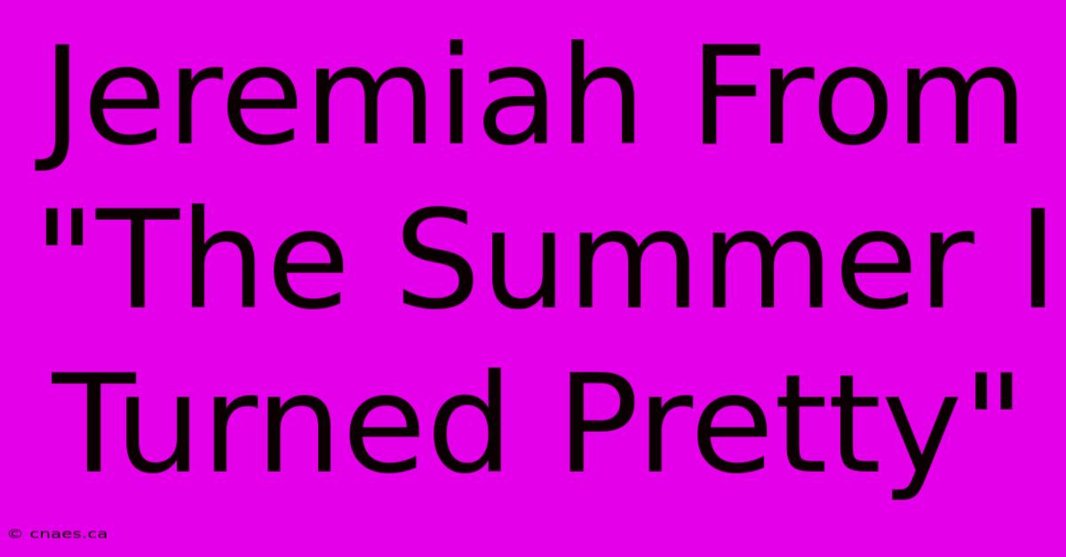 Jeremiah From 