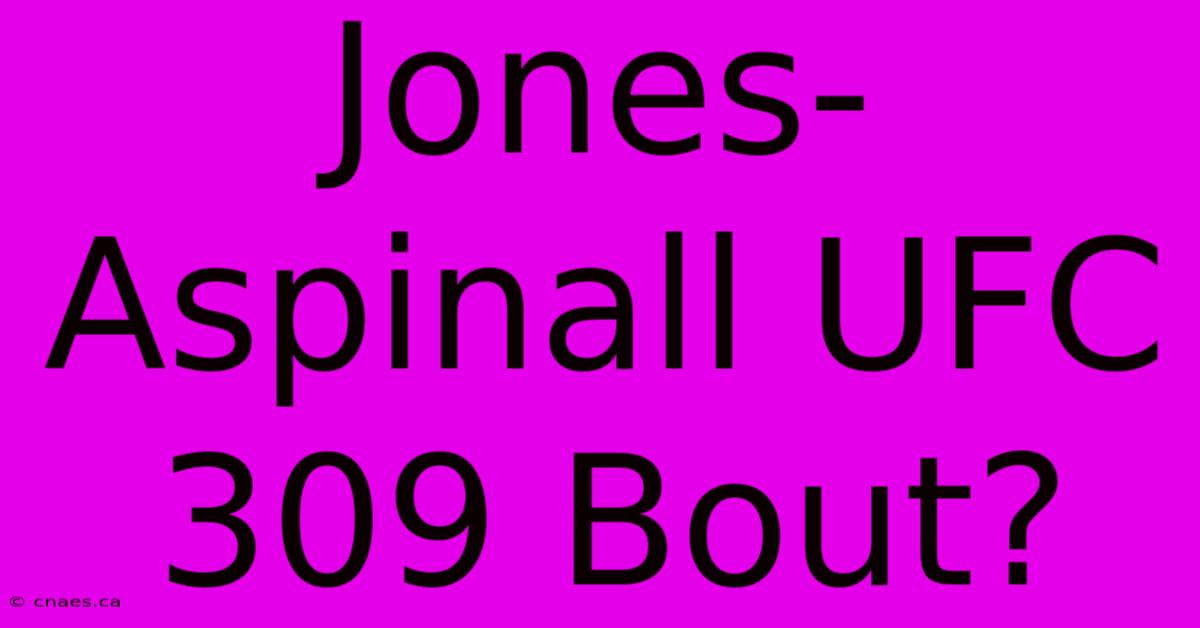 Jones-Aspinall UFC 309 Bout?