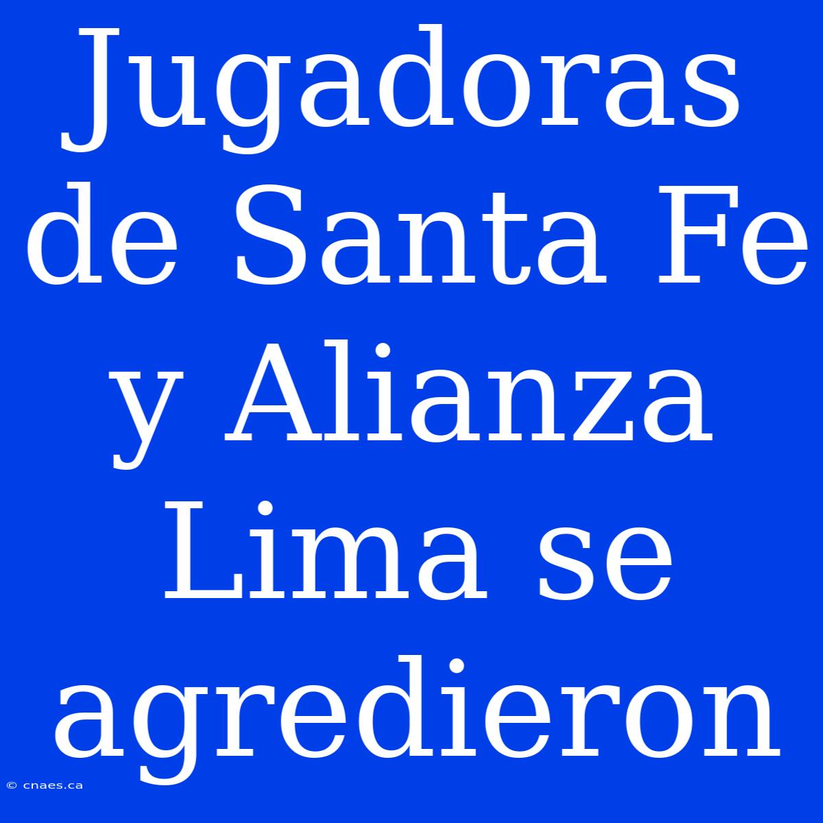 Jugadoras De Santa Fe Y Alianza Lima Se Agredieron