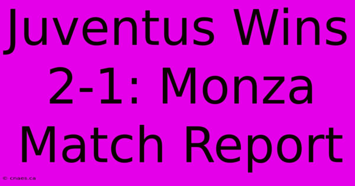 Juventus Wins 2-1: Monza Match Report