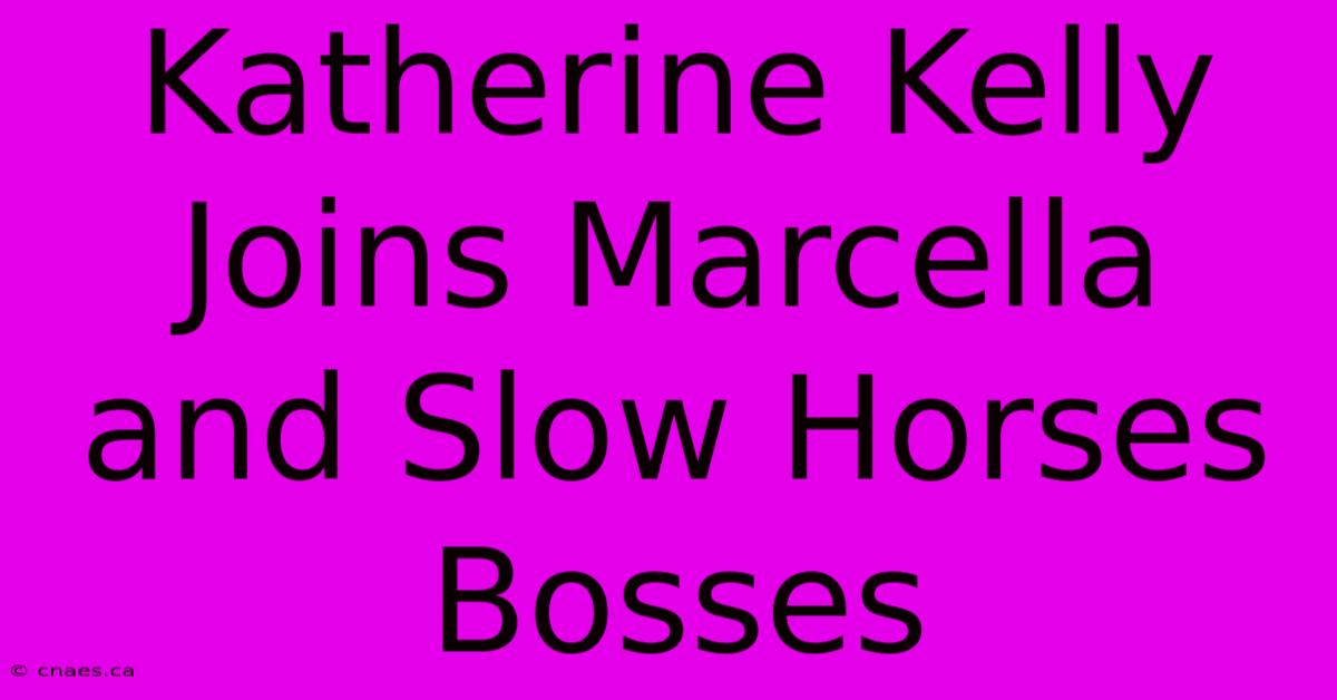 Katherine Kelly Joins Marcella And Slow Horses Bosses