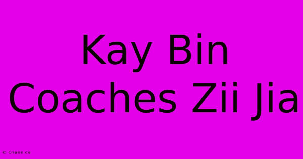 Kay Bin Coaches Zii Jia