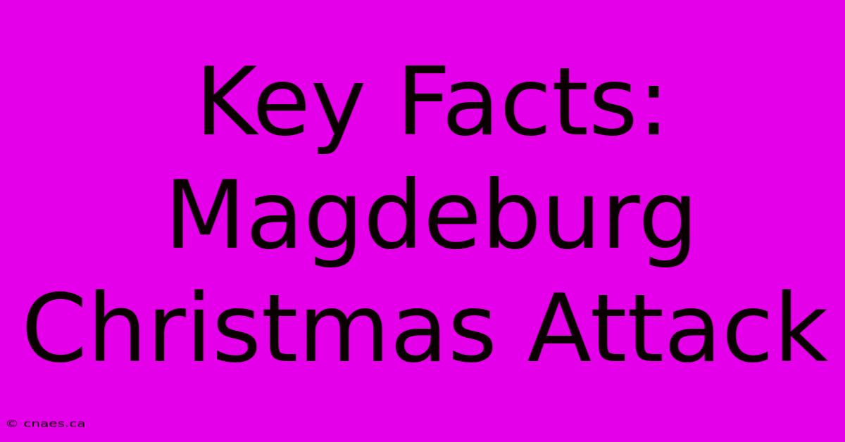 Key Facts: Magdeburg Christmas Attack