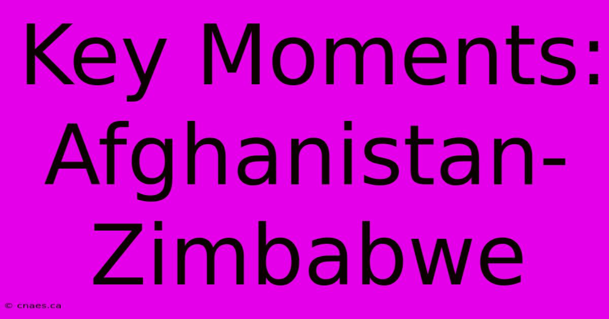 Key Moments: Afghanistan-Zimbabwe