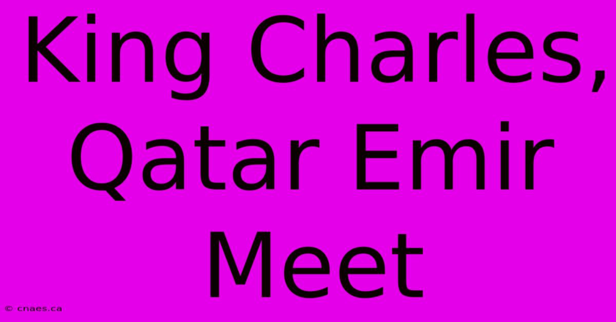 King Charles, Qatar Emir Meet