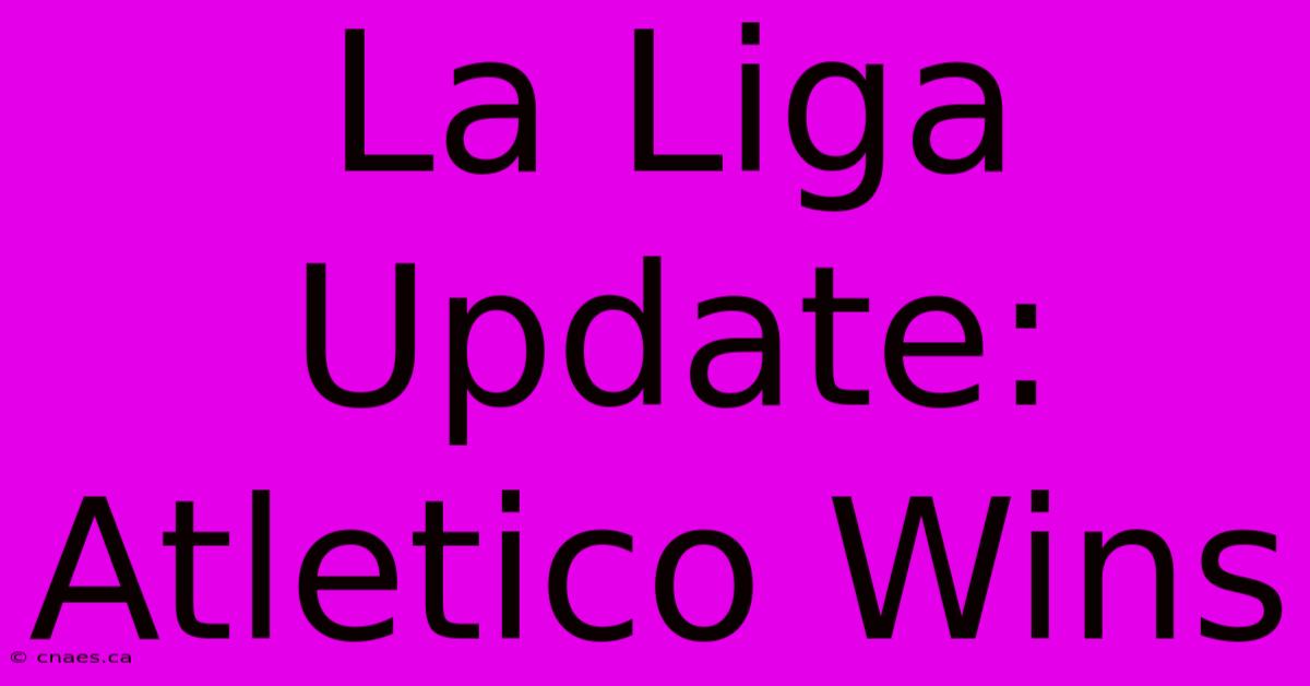 La Liga Update: Atletico Wins