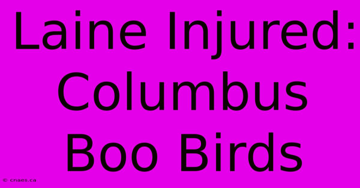 Laine Injured: Columbus Boo Birds