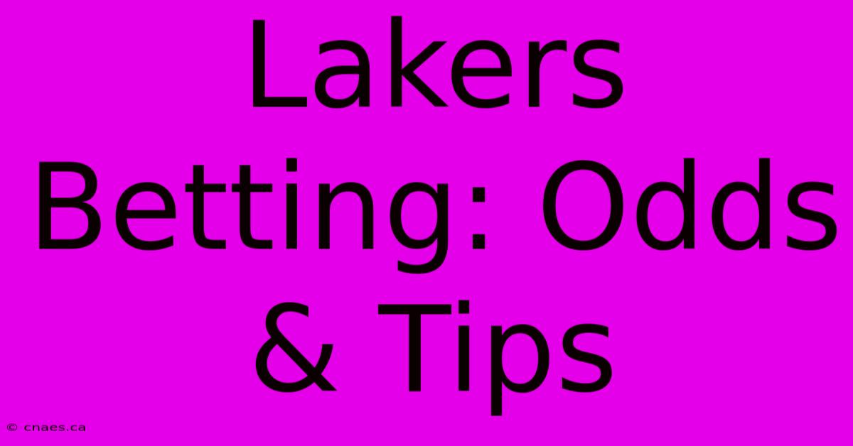 Lakers Betting: Odds & Tips