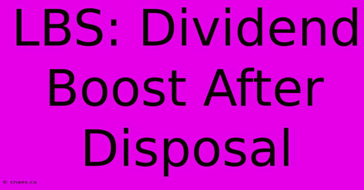 LBS: Dividend Boost After Disposal