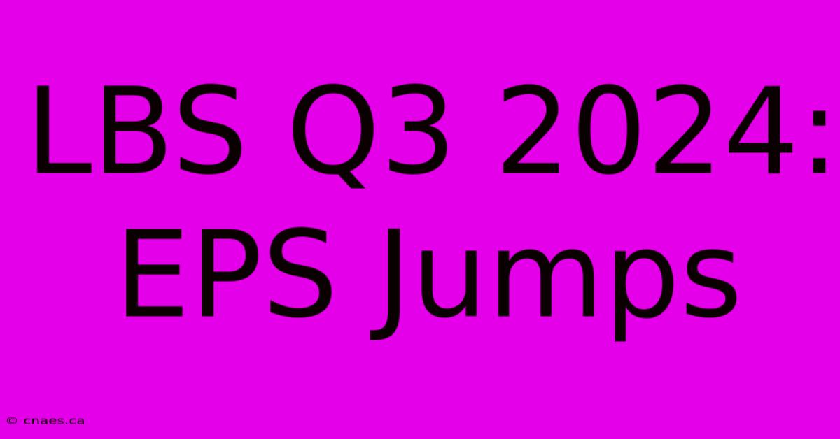 LBS Q3 2024: EPS Jumps