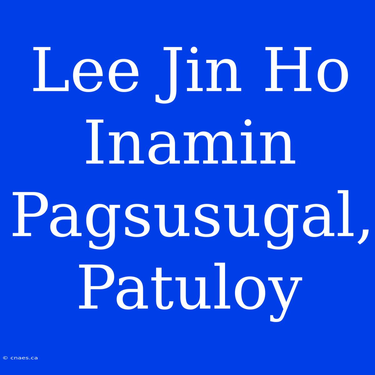 Lee Jin Ho Inamin Pagsusugal, Patuloy