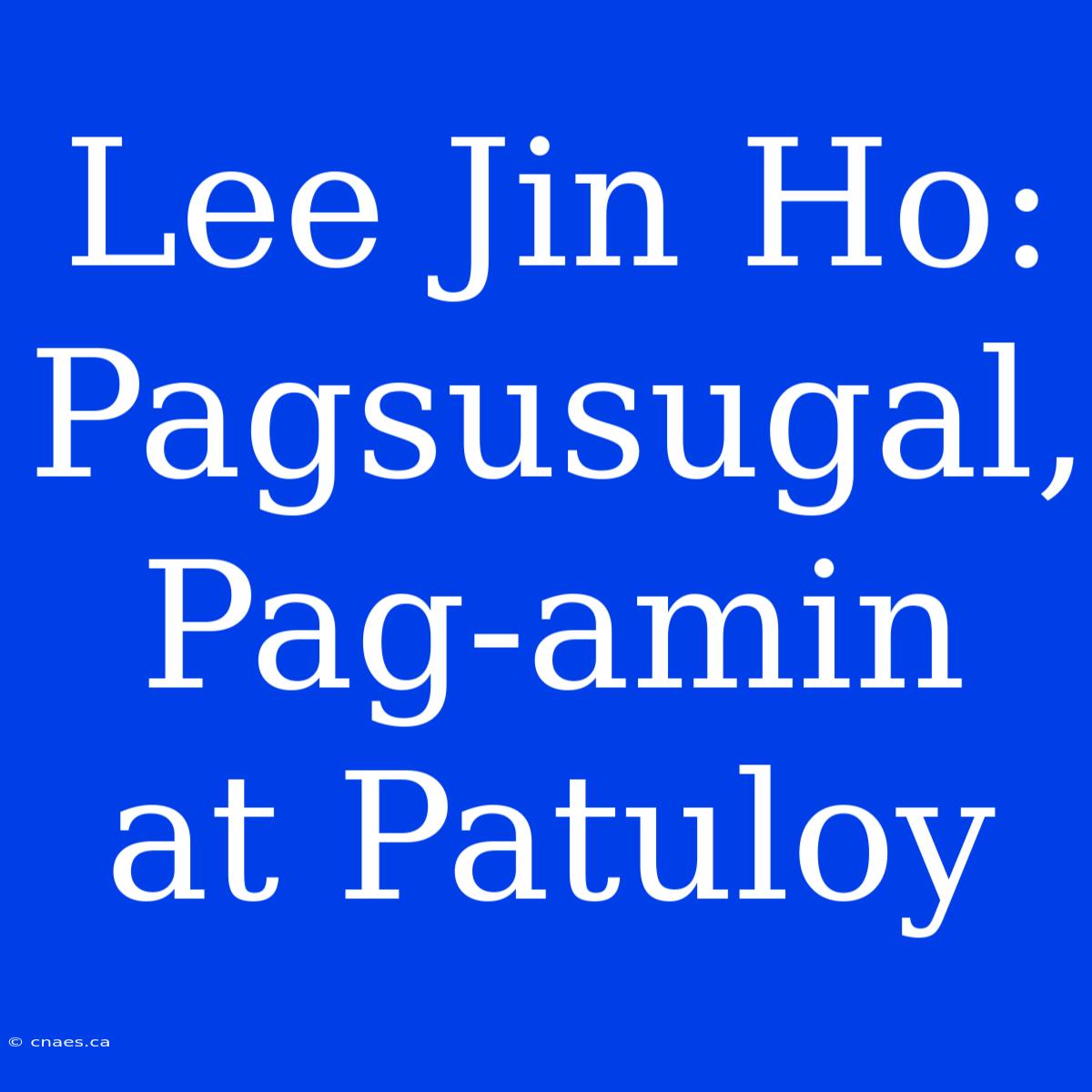 Lee Jin Ho: Pagsusugal, Pag-amin At Patuloy