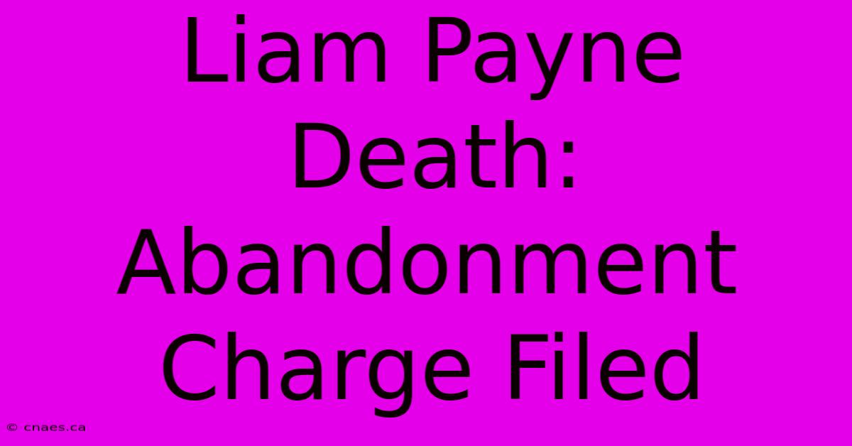 Liam Payne Death: Abandonment Charge Filed