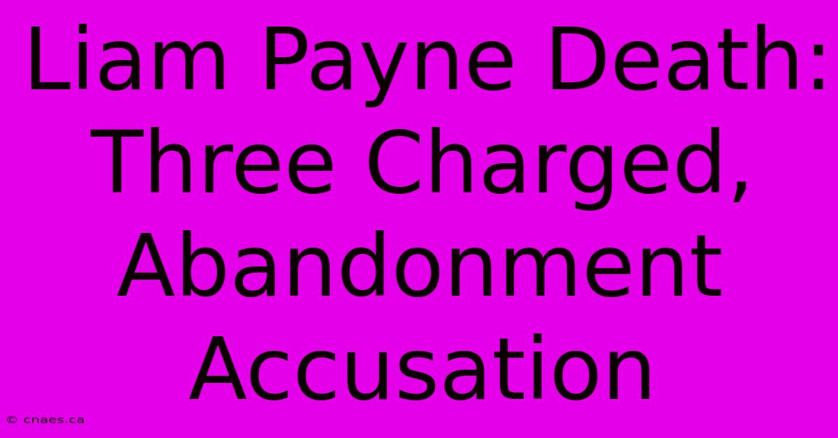 Liam Payne Death: Three Charged, Abandonment Accusation