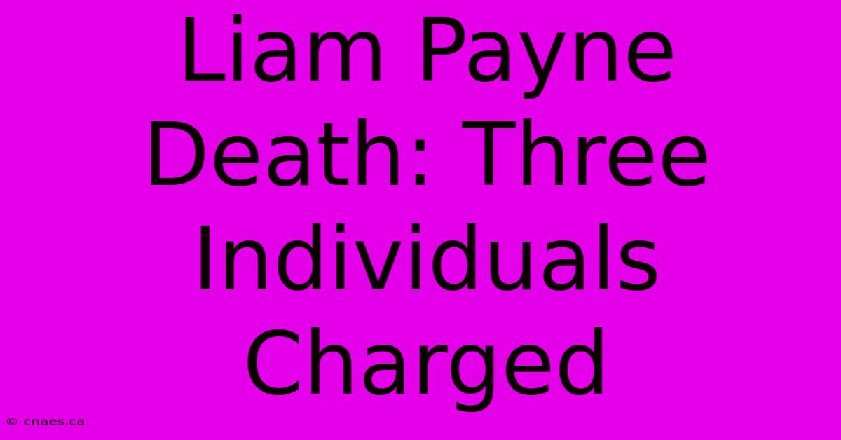 Liam Payne Death: Three Individuals Charged 