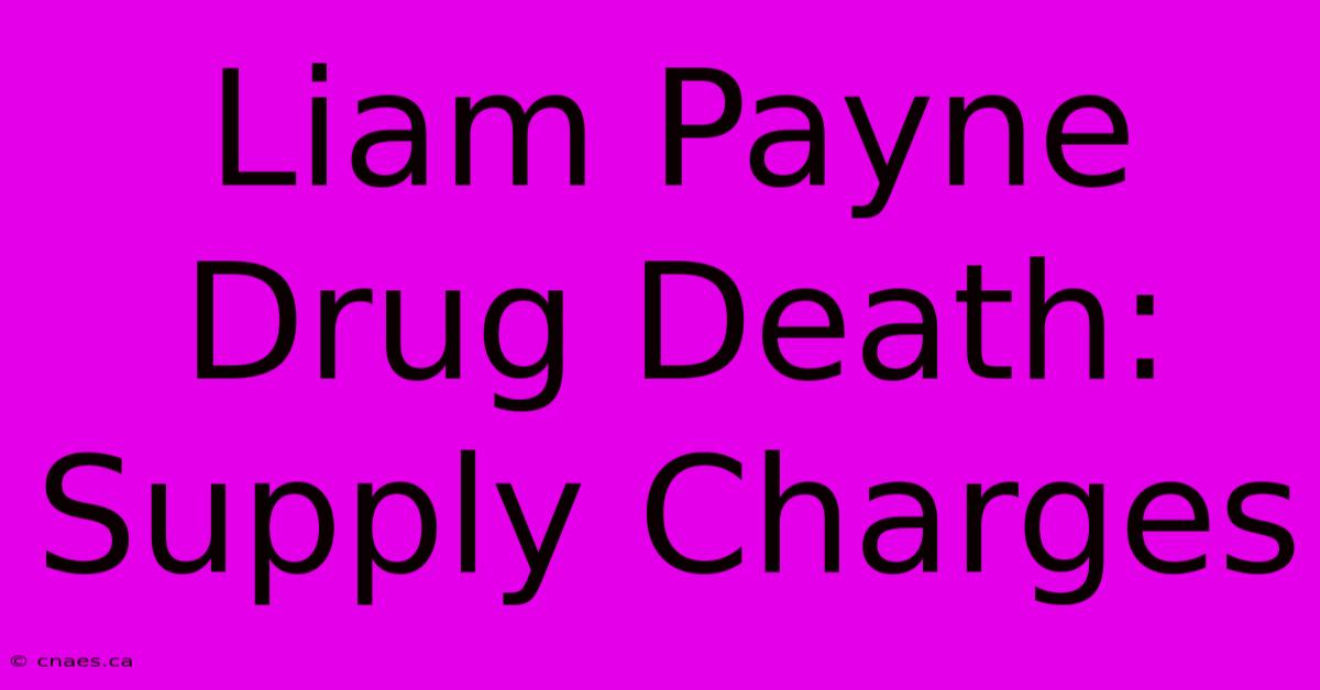 Liam Payne Drug Death: Supply Charges