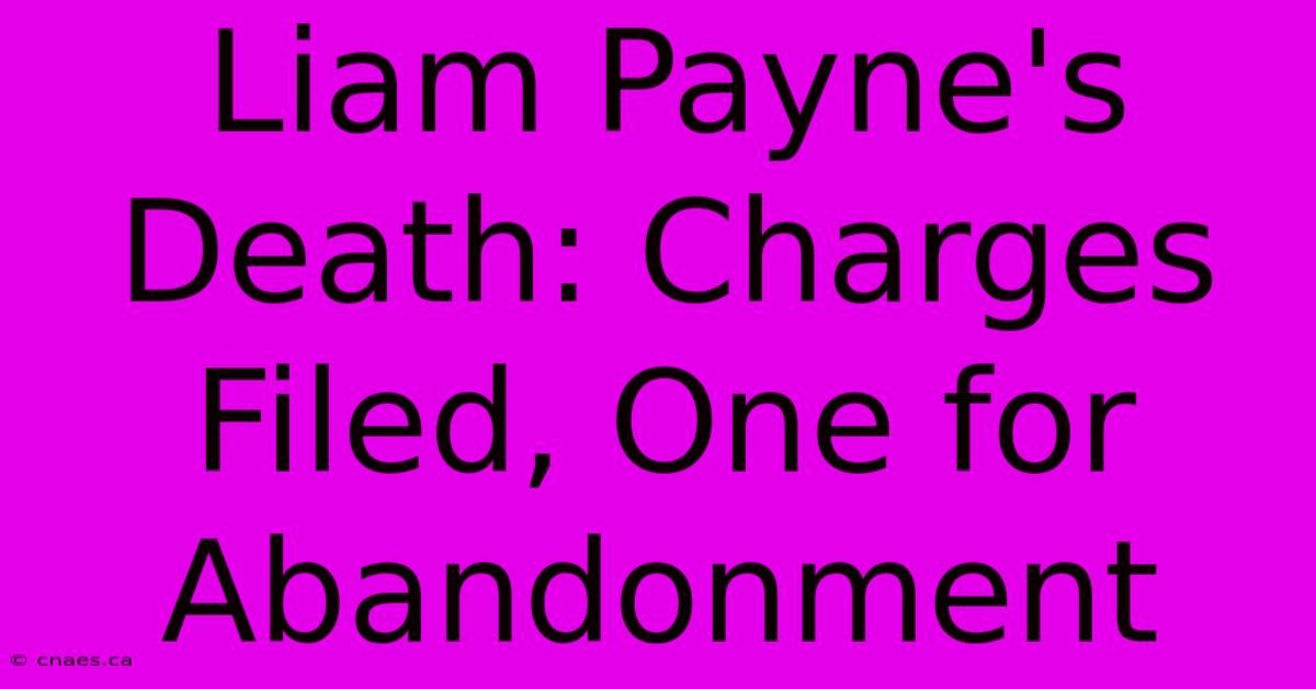 Liam Payne's Death: Charges Filed, One For Abandonment