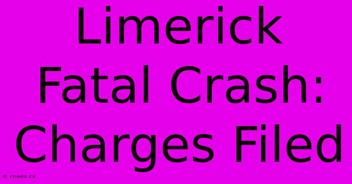 Limerick Fatal Crash: Charges Filed