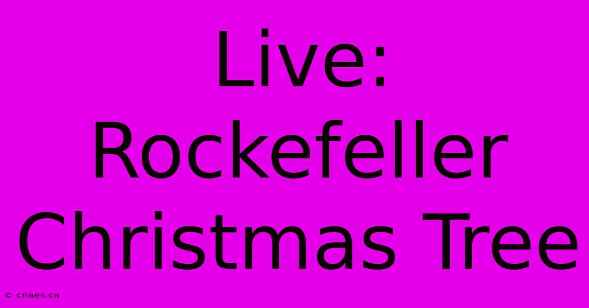 Live: Rockefeller Christmas Tree