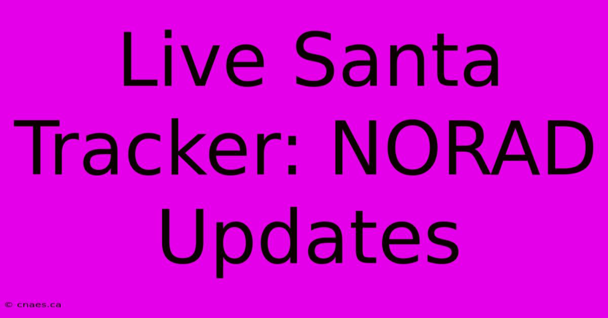 Live Santa Tracker: NORAD Updates