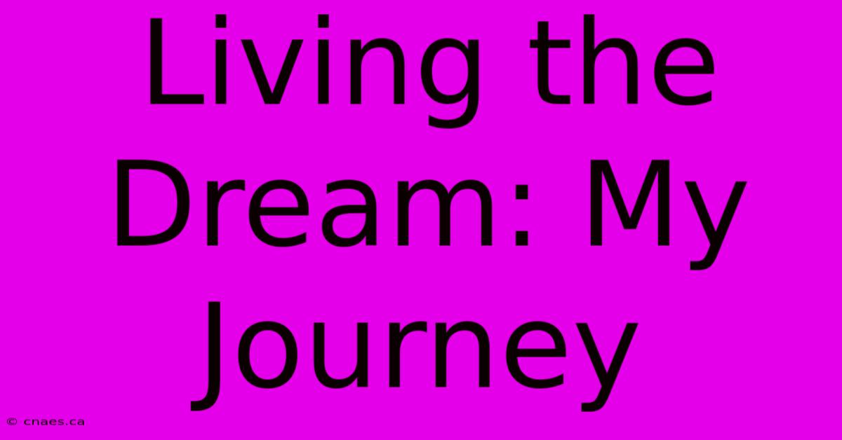 Living The Dream: My Journey