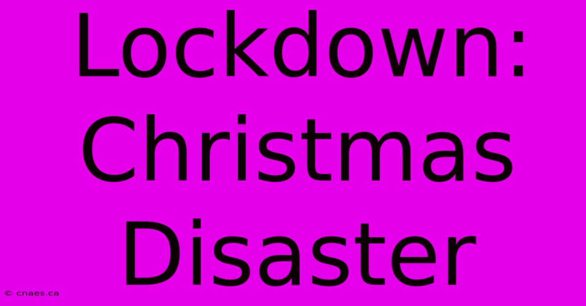 Lockdown: Christmas Disaster