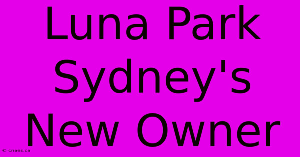 Luna Park Sydney's New Owner