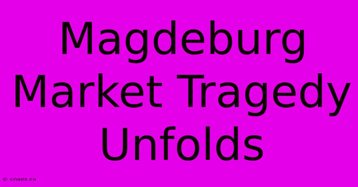 Magdeburg Market Tragedy Unfolds