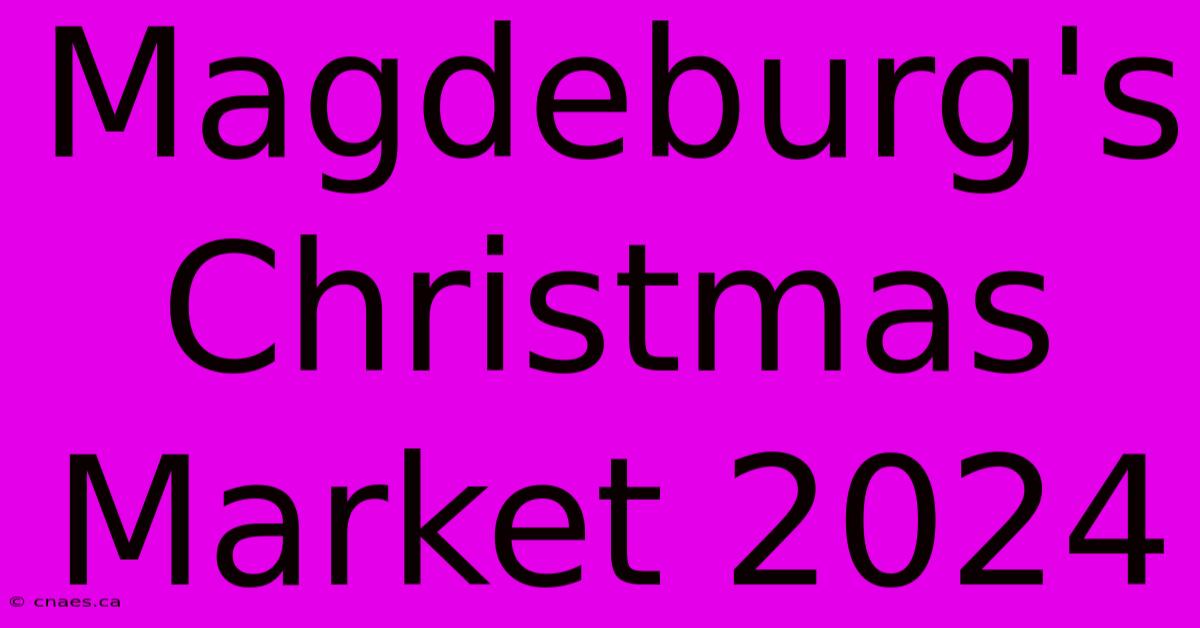 Magdeburg's Christmas Market 2024